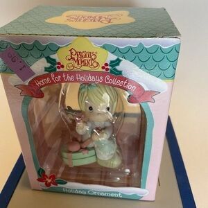 NWB Enesco Precious Moments Figurines Christmas Ornament Home For The Holiday 3"